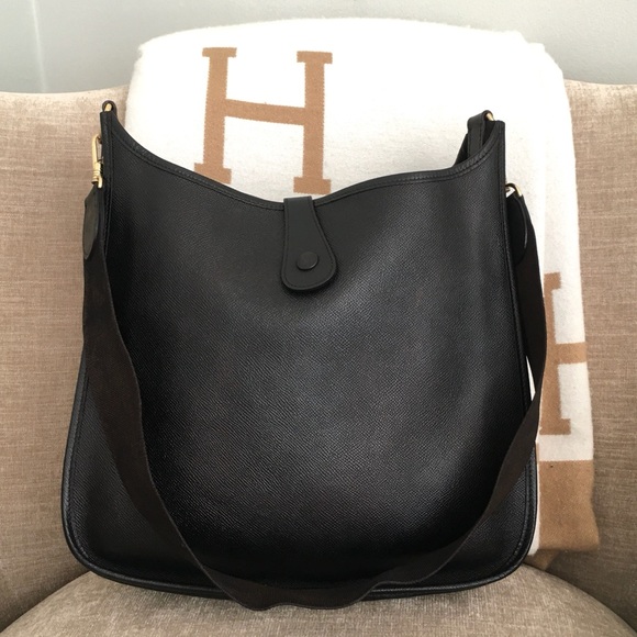 Authentic HERMES Evelyne GM bag black leather - Picture 4 of 16